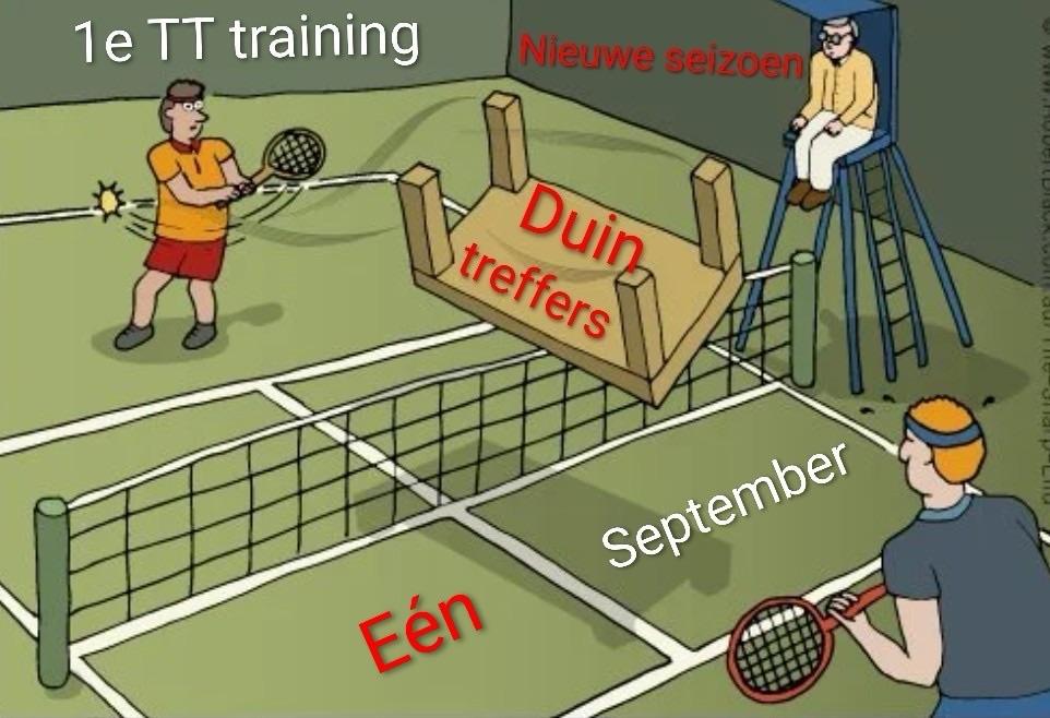 Dinsdag 1 september starten de tafeltennistrainingen weer!