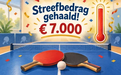 Streefbedrag gehaald dankzij € 3.000 van de Bergense sportraad!